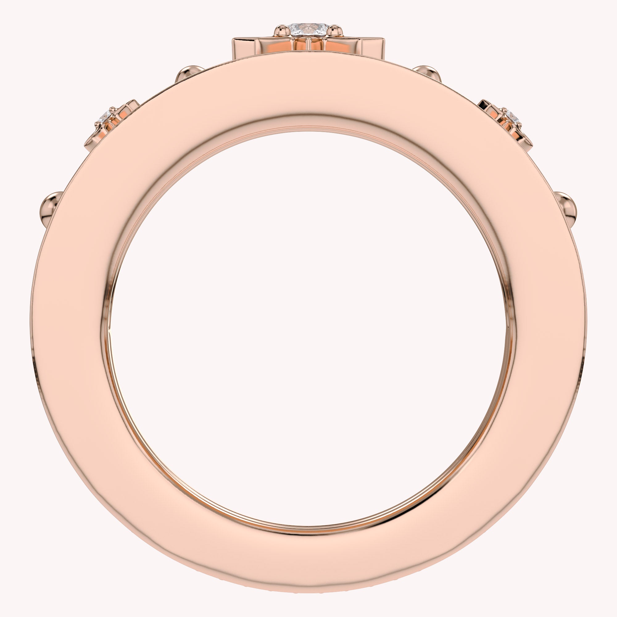 0.40 CT Round Cut Lab Grown Diamond Oura Ring Jacket