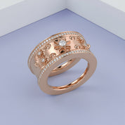 0.40 CT Round Cut Lab Grown Diamond Oura Ring Jacket