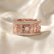 0.40 CT Round Cut Lab Grown Diamond Oura Ring Jacket
