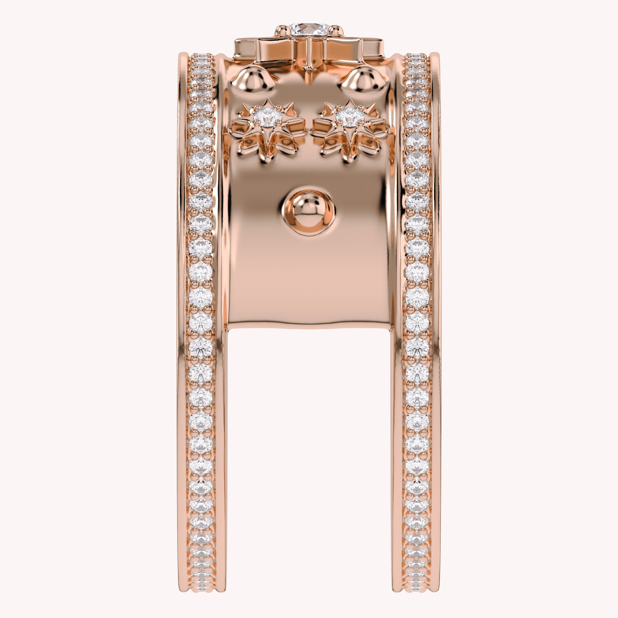 0.40 CT Round Cut Lab Grown Diamond Oura Ring Jacket