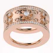 0.40 CT Round Cut Lab Grown Diamond Oura Ring Jacket