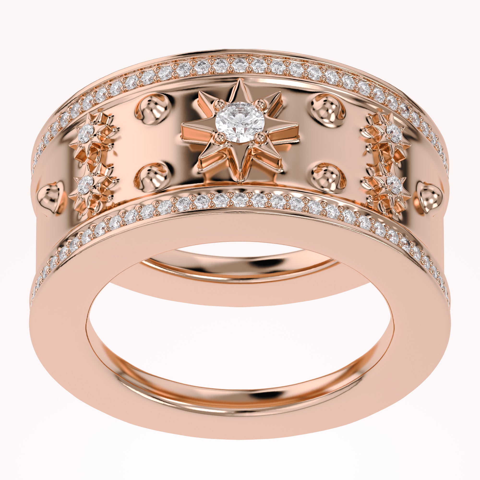 0.40 CT Round Cut Lab Grown Diamond Oura Ring Jacket