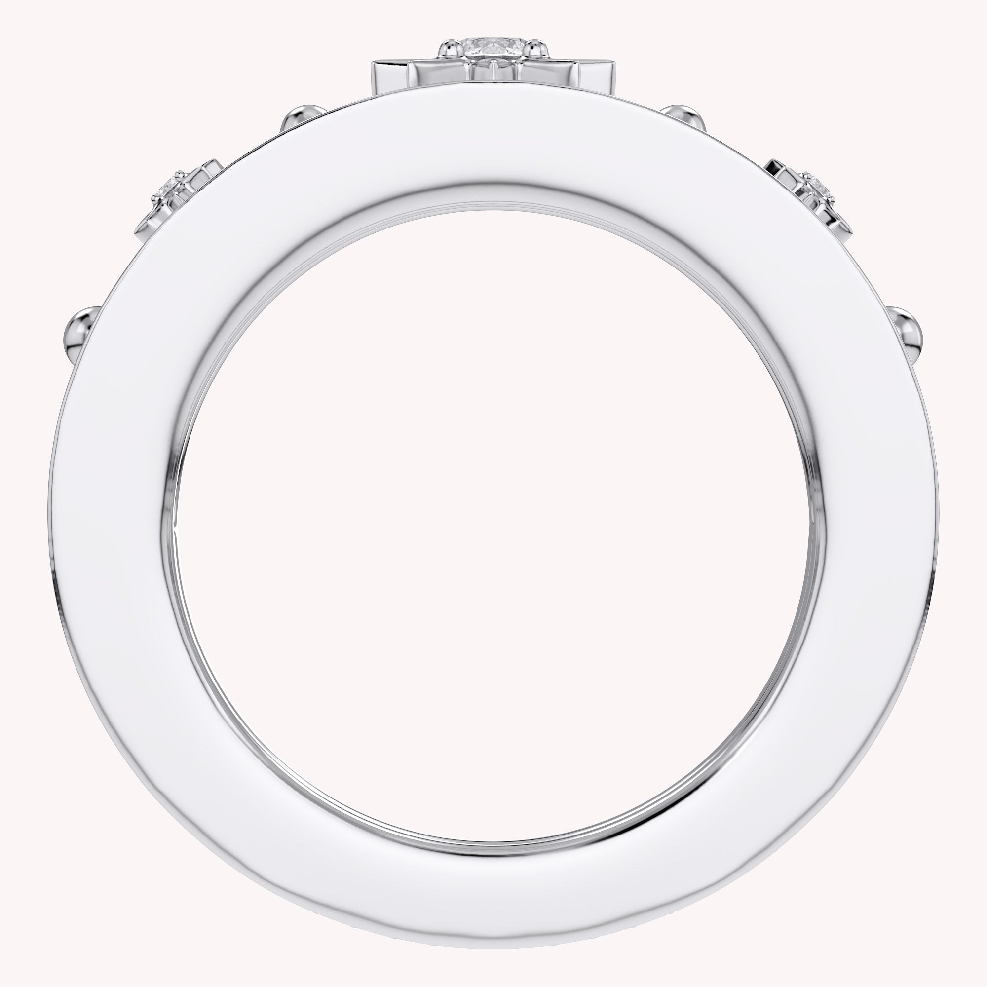 0.40 CT Round Cut Lab Grown Diamond Oura Ring Jacket