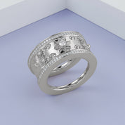 0.40 CT Round Cut Lab Grown Diamond Oura Ring Jacket