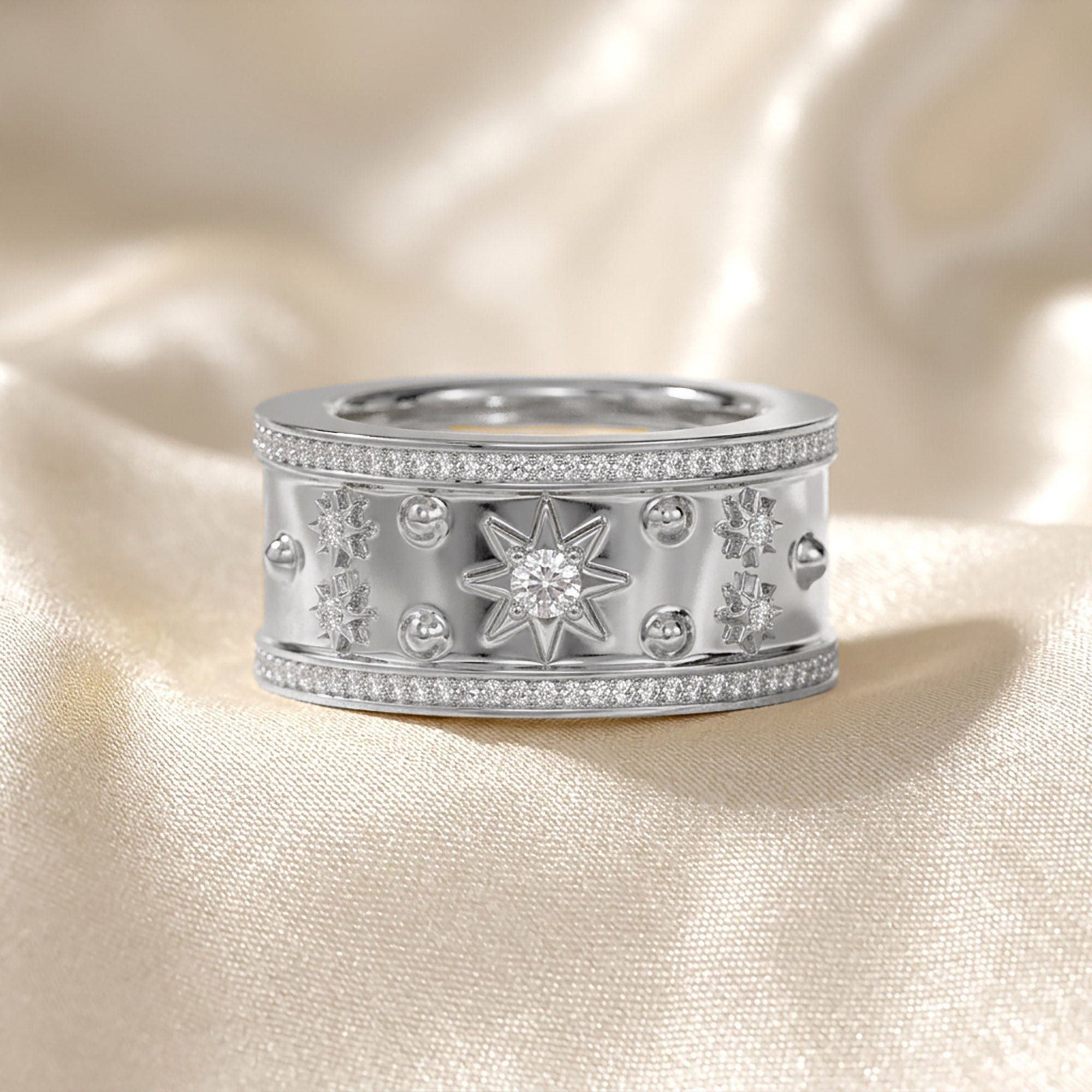 0.40 CT Round Cut Lab Grown Diamond Oura Ring Jacket