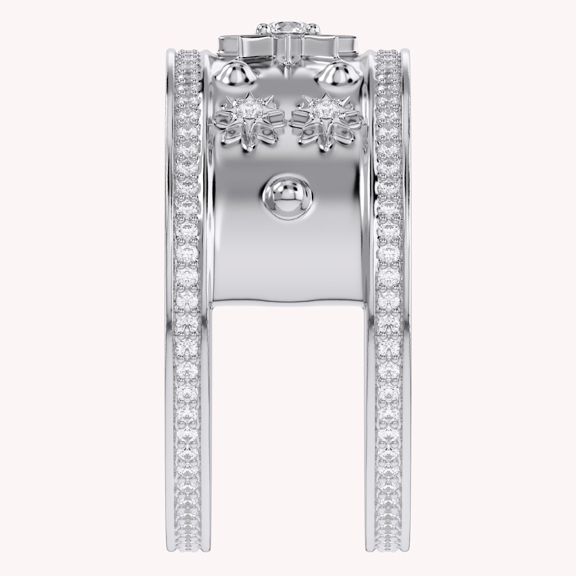 0.40 CT Round Cut Lab Grown Diamond Oura Ring Jacket