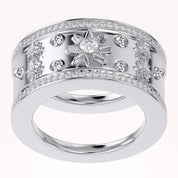 0.40 CT Round Cut Lab Grown Diamond Oura Ring Jacket