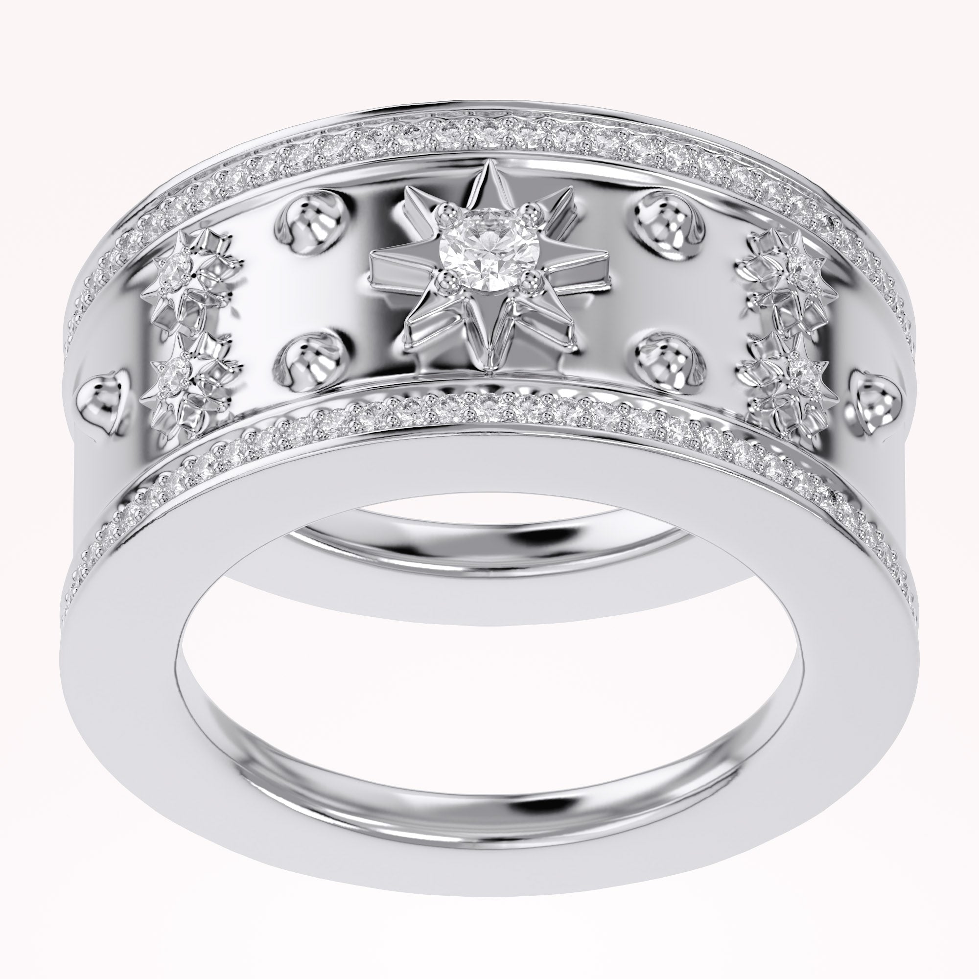 0.40 CT Round Cut Lab Grown Diamond Oura Ring Jacket
