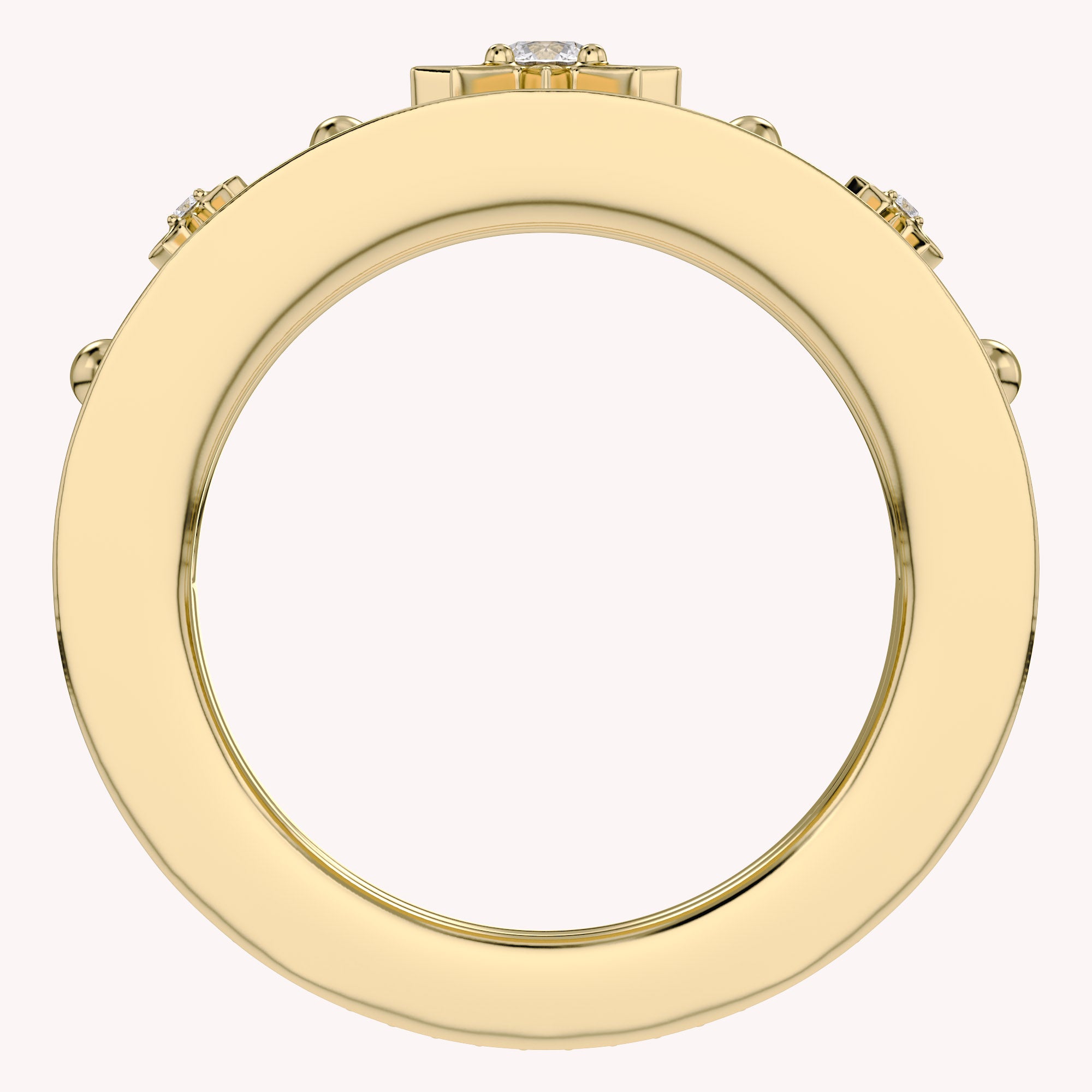 0.40 CT Round Cut Lab Grown Diamond Oura Ring Jacket