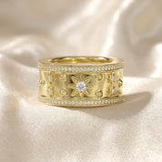 0.40 CT Round Cut Lab Grown Diamond Oura Ring Jacket
