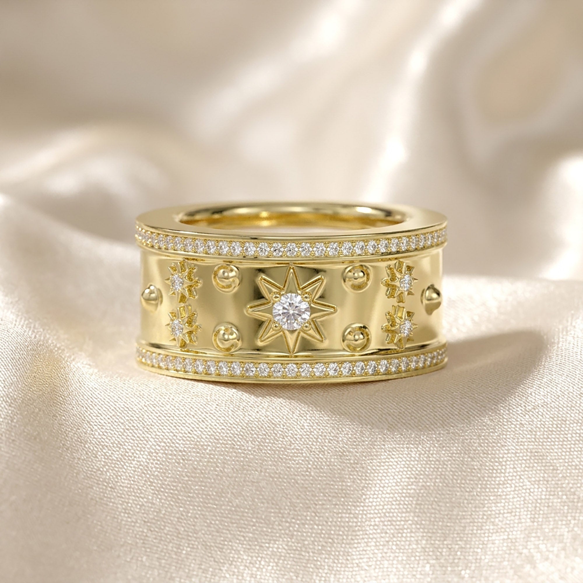 0.40 CT Round Cut Lab Grown Diamond Oura Ring Jacket
