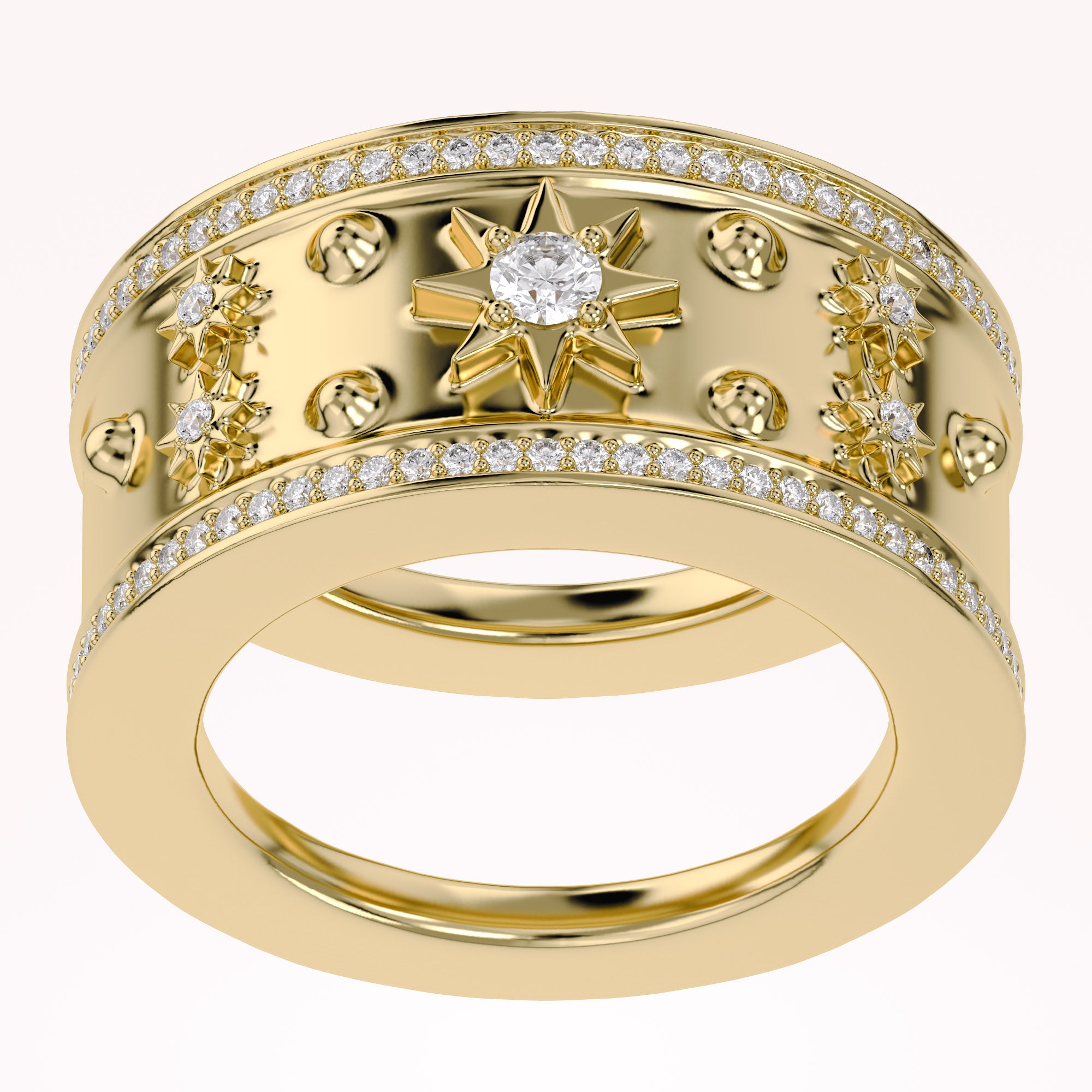 0.40 CT Round Cut Lab Grown Diamond Oura Ring Jacket