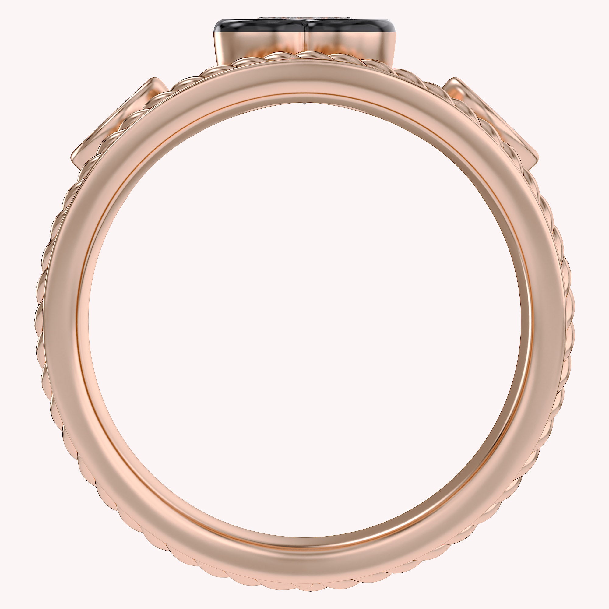 0.80 CT Heart Shape Lab Grown Diamond Vintage Cigar Band Ring