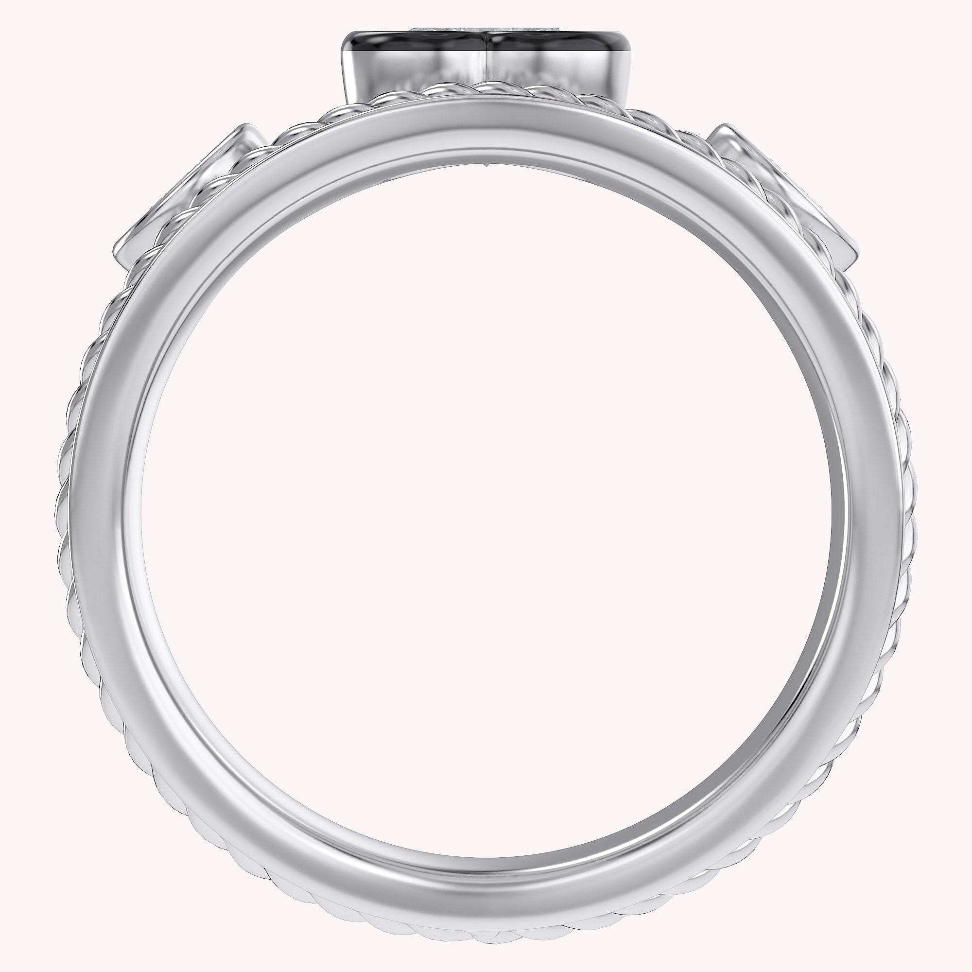 0.80 CT Heart Shape Lab Grown Diamond Vintage Cigar Band Ring