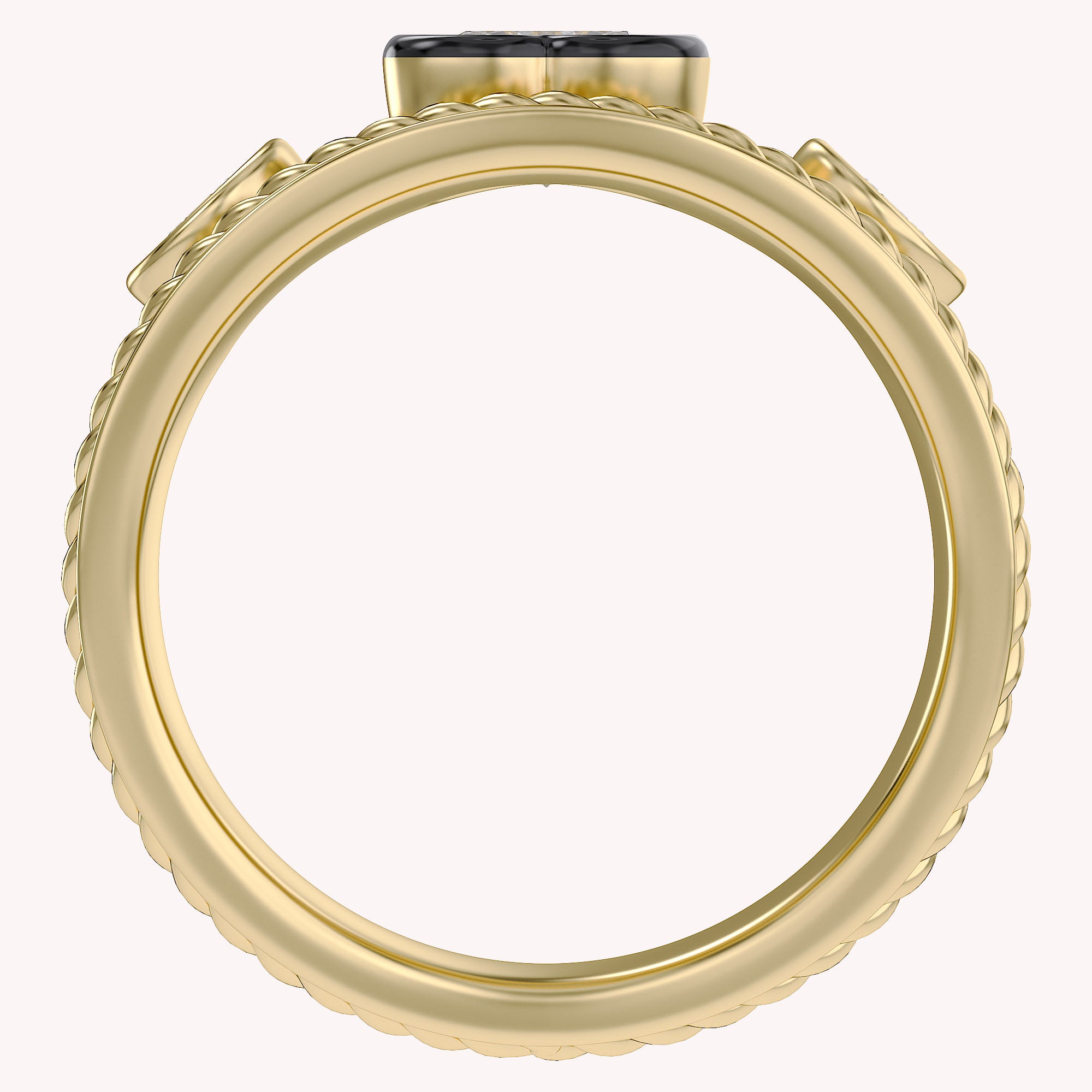 0.80 CT Heart Shape Lab Grown Diamond Vintage Cigar Band Ring