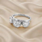 2.15 CT Fancy Cut Lab Grown Diamond Three-Stone Engagement Ring