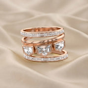 2.75 Carat Epaullete and Baguette Cut Lab Grown Diamond Oura Ring