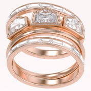 2.75 Carat Epaullete and Baguette Cut Lab Grown Diamond Oura Ring