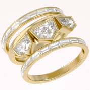 2.75 Carat Epaullete and Baguette Cut Lab Grown Diamond Oura Ring