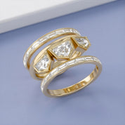 2.75 Carat Epaullete and Baguette Cut Lab Grown Diamond Oura Ring