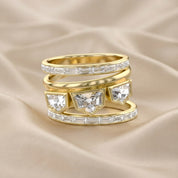 2.75 Carat Epaullete and Baguette Cut Lab Grown Diamond Oura Ring