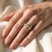 2.75 Carat Epaullete and Baguette Cut Lab Grown Diamond Oura Ring
