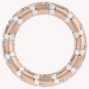 2.90CT Pear & Round Cut Lab Grown Diamond Interwoven Wedding band