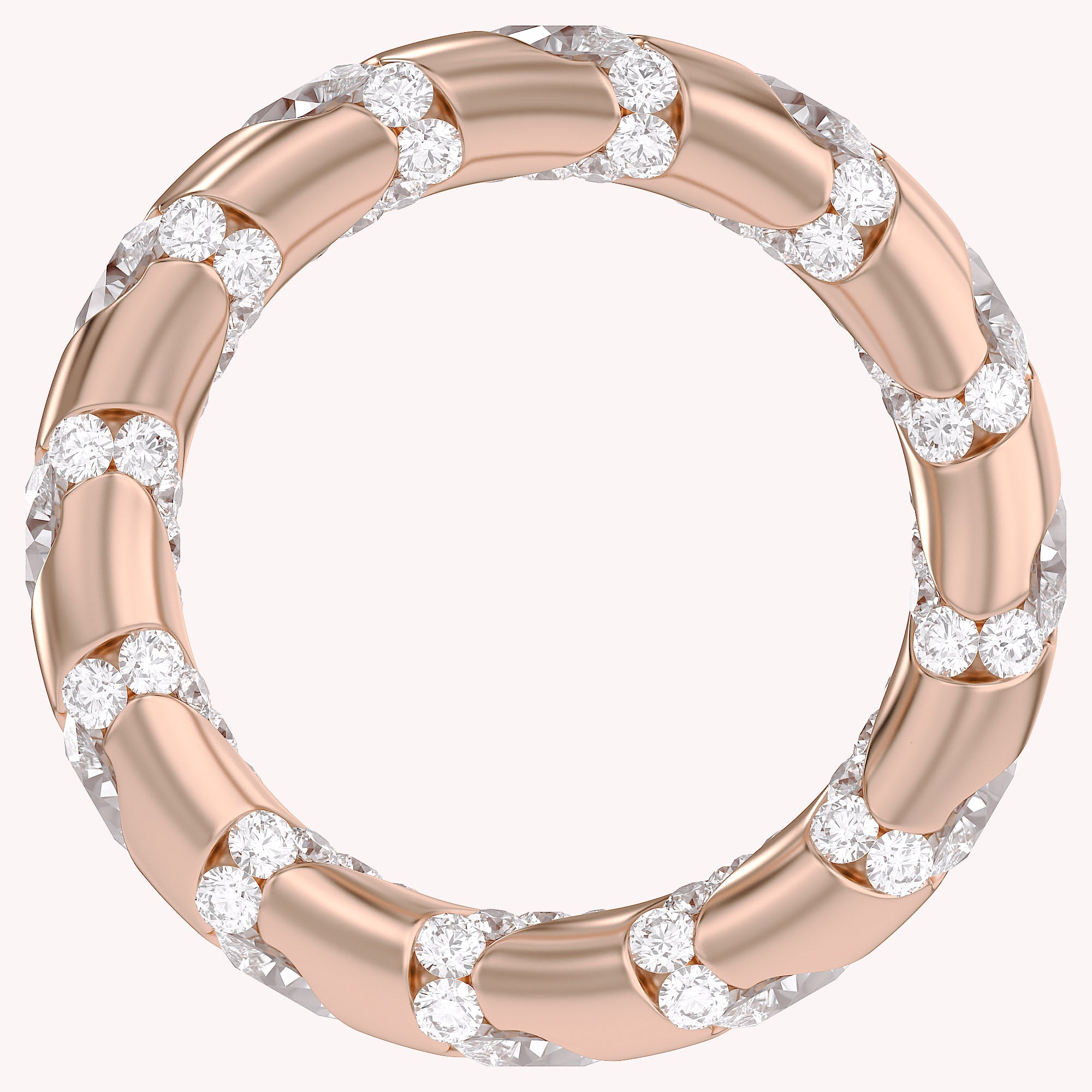 2.90CT Pear & Round Cut Lab Grown Diamond Interwoven Wedding band