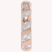 2.90CT Pear & Round Cut Lab Grown Diamond Interwoven Wedding band