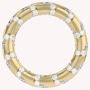 2.90CT Pear & Round Cut Lab Grown Diamond Interwoven Wedding band