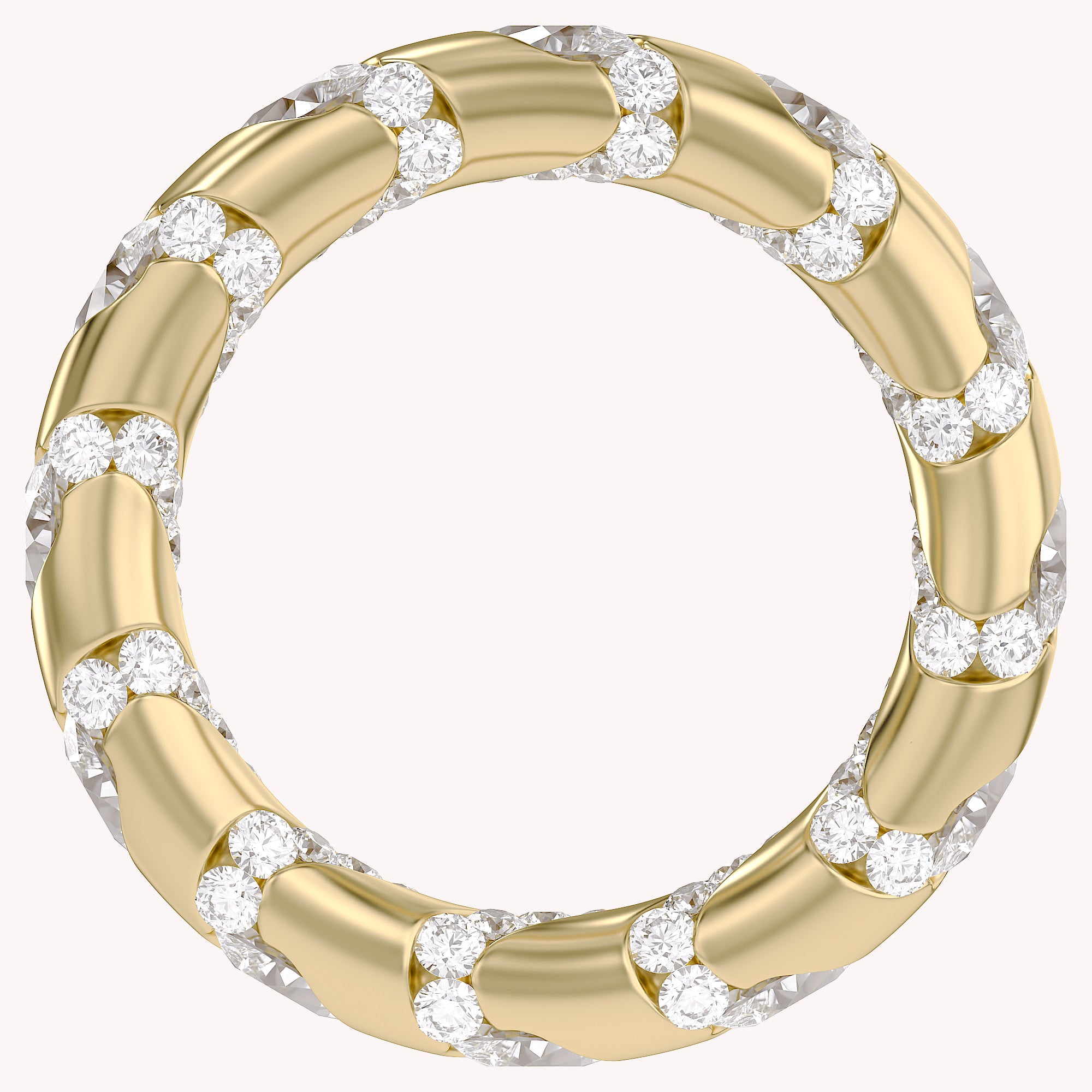 2.90CT Pear & Round Cut Lab Grown Diamond Interwoven Wedding band