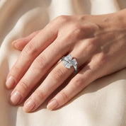 2.15 CTTW Lab Grown Diamond Toi et Moi Three stone Ring