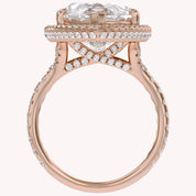 13 CTTW Marquise Cut Lab Grown Diamond Hidden Halo Solitaire Engagement Ring