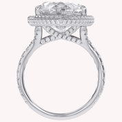 13 CTTW Marquise Cut Lab Grown Diamond Hidden Halo Solitaire Engagement Ring