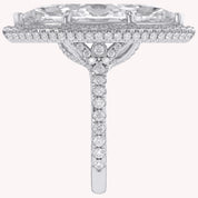 13 CTTW Marquise Cut Lab Grown Diamond Hidden Halo Solitaire Engagement Ring
