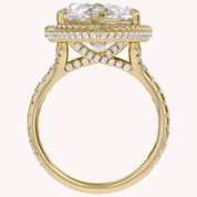 13 CTTW Marquise Cut Lab Grown Diamond Hidden Halo Solitaire Engagement Ring