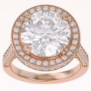 8.40 Total Carat weight  Lab Grown Diamond Halo Engagement Ring