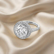 8.40 Total Carat weight  Lab Grown Diamond Halo Engagement Ring