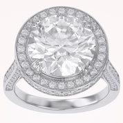 8.40 Total Carat weight  Lab Grown Diamond Halo Engagement Ring