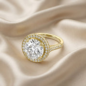 8.40 Total Carat weight  Lab Grown Diamond Halo Engagement Ring
