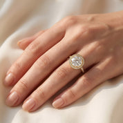 8.40 Total Carat weight  Lab Grown Diamond Halo Engagement Ring