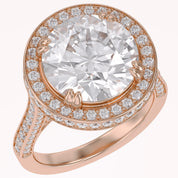 Hidden Halo Engagement Rings 9 CTW Round Lab Grown Diamond