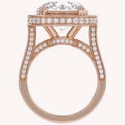 Hidden Halo Engagement Rings 9 CTW Round Lab Grown Diamond