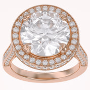 Hidden Halo Engagement Rings 9 CTW Round Lab Grown Diamond