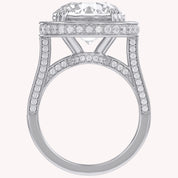 Hidden Halo Engagement Rings 9 CTW Round Lab Grown Diamond