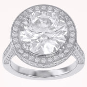 Hidden Halo Engagement Rings 9 CTW Round Lab Grown Diamond