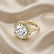 Hidden Halo Engagement Rings 9 CTW Round Lab Grown Diamond