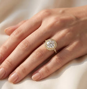 Hidden Halo Engagement Rings 9 CTW Round Lab Grown Diamond