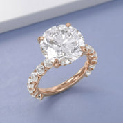 10.60 CTTW Round Lab Diamond Hidden Halo Engagement Ring