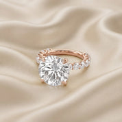 10.60 CTTW Round Lab Diamond Hidden Halo Engagement Ring